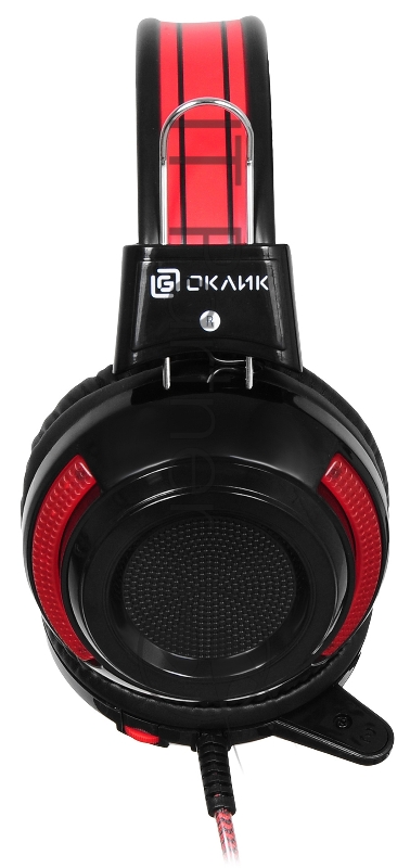 Наушники и микрофоны Oklick HS-G300 черный/красный {2.5м мониторы оголовье (AH-V1)} 337457