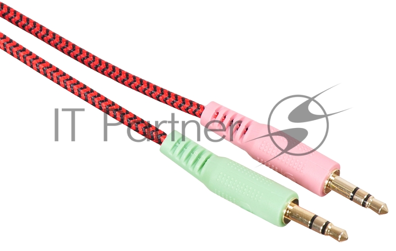 Наушники и микрофоны Oklick HS-G300 черный/красный {2.5м мониторы оголовье (AH-V1)} 337457