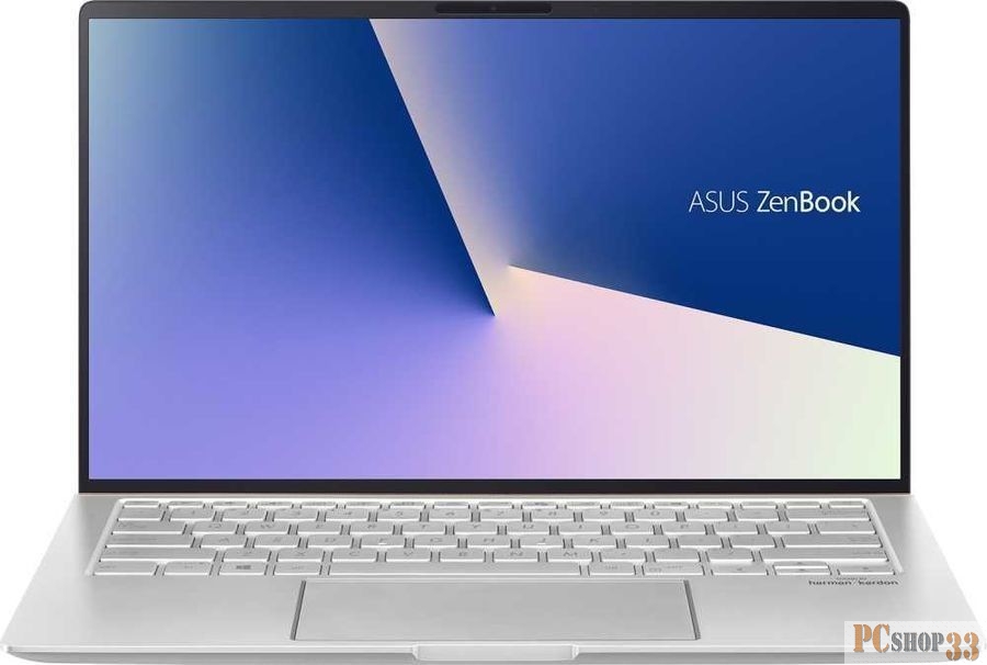 Ноутбук Asus Zenbook UM433DA-A5038T Ryzen 5 3500U/8Gb/SSD256Gb/AMD Radeon Vega 8/14/IPS/FHD (1920x1080)/Windows 10/silver/WiFi/BT/Cam/Bag