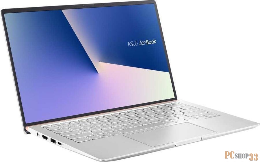 Ноутбук Asus Zenbook UM433DA-A5038T Ryzen 5 3500U/8Gb/SSD256Gb/AMD Radeon Vega 8/14/IPS/FHD (1920x1080)/Windows 10/silver/WiFi/BT/Cam/Bag