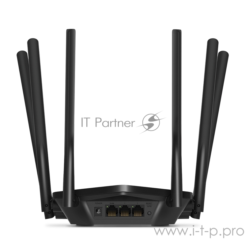 Mercusys MR50G Роутер, до 1300 Мбит/с на 5 ГГц + до 600 Мбит/с на 2,4 ГГц, 802.11ac/a/b/g/n, 1 10/100/1000Мбит/с WAN + 2