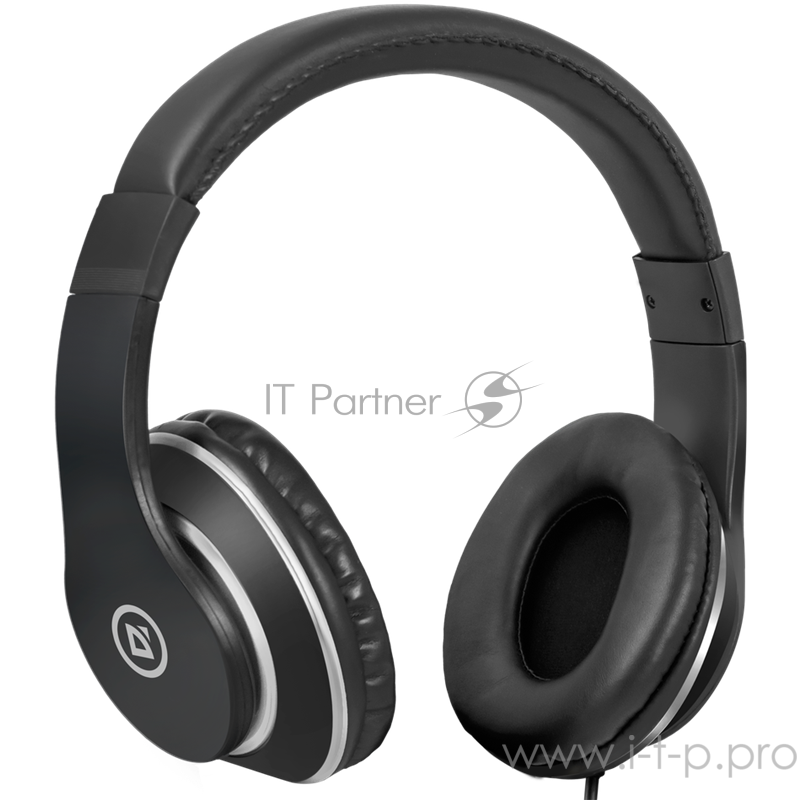 Наушники Defender Accord 185 черный, кабель 1,2 м 63185