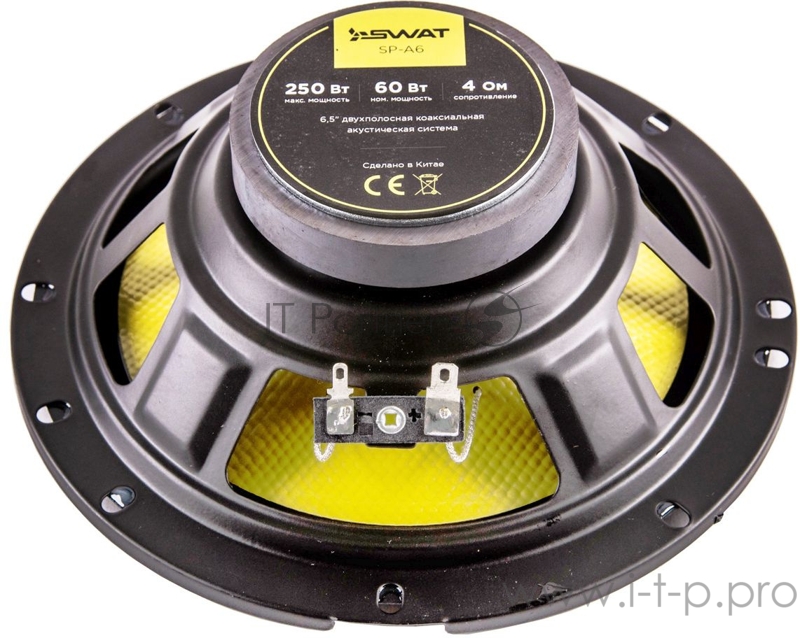 Акустика автомобильная SWAT SP-A6/ 16 см., коакс., акустика 60/250 Вт.