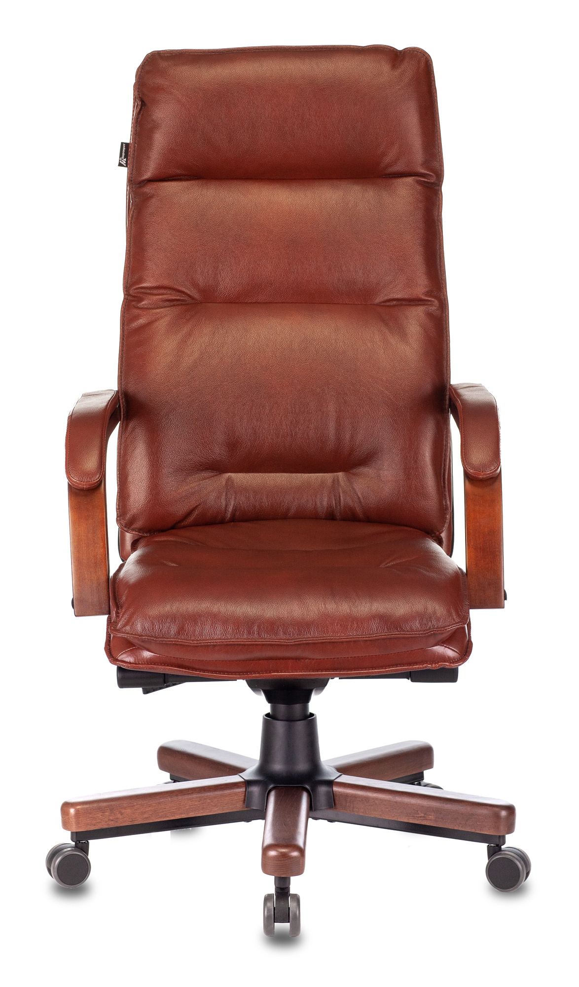 Кресло руководителя Бюрократ T-9927WALNUT/CHOK светло-коричневый Leather Eichel кожа крестовина дерево