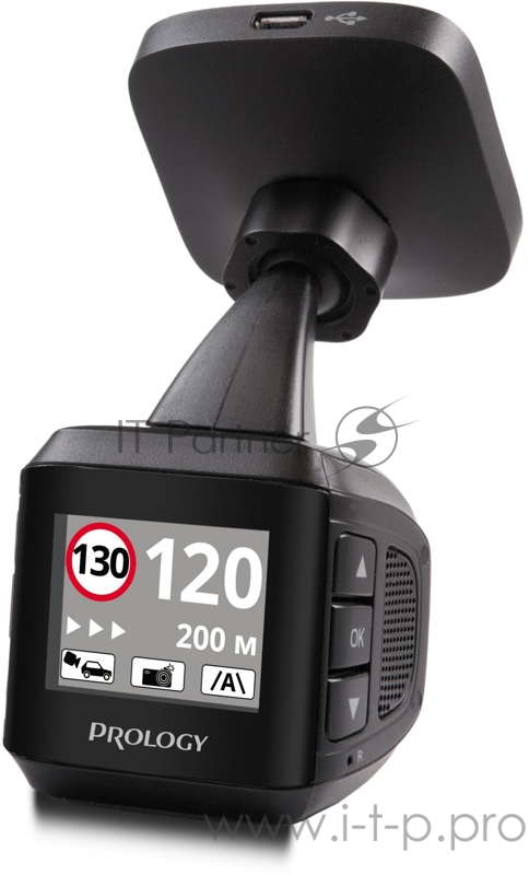 Видеорегистратор Prology VX-750 черный 1296x2304 1296p 125гр. GPS Ambarella A7LA50
