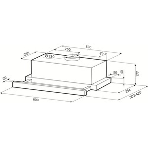Вытяжка Krona KERRY 600 белый PB
