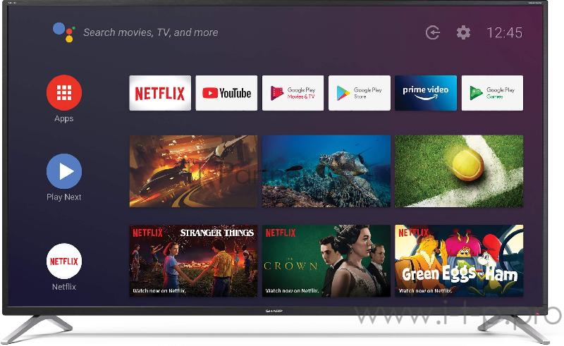Телевизор ЖК 50 Sharp Телевизор ЖК 50 Sharp/ 55, UHD, Smart TV (Android), DVB-S/S2/T2/C/T, HDR10+, DTS Virtual, Harman Kardon, 2х10Вт, Bluetooth, 3xUSB, слот SD, черный
