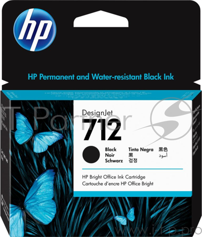 Картридж струйный HP 712 3ED71A черный (80мл) для HP DJ Т230/630
