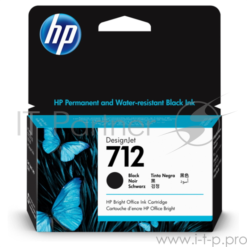 Картридж струйный HP 712 3ED70A черный (38мл) для HP DJ Т230/630