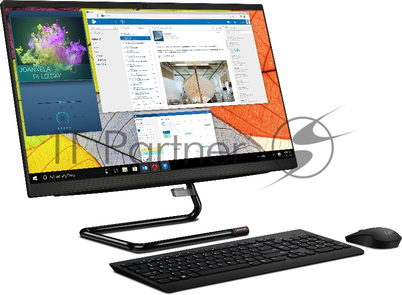 Моноблок Lenovo IdeaCentre AIO A340-24IGM 23.8(1920x1080 IPS)/Intel Pentium Silver J5040(2Ghz)/8192Mb/512SSDGb/DV UHD Graphics 605/BT/WiFi/war 1y/5.87kg/black/DOS + Клавиатура, мышь USB