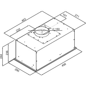 Кухонная вытяжка MAUNFELD Crosby Power 50 нержавеющая сталь