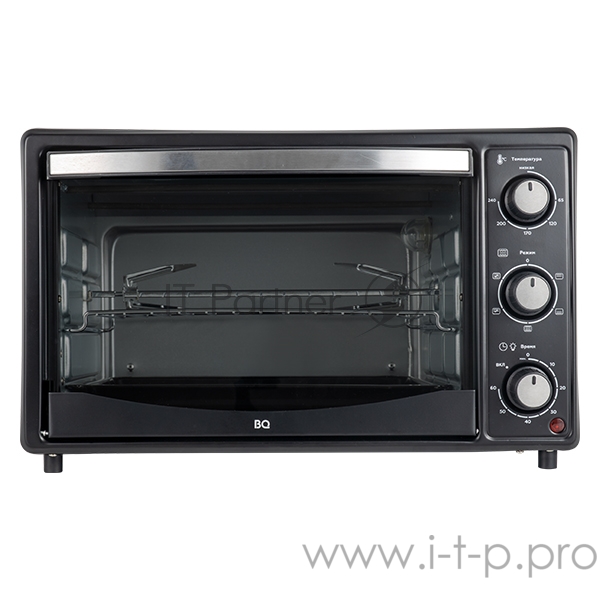 Электрическая печь BQ EO3002BG ЧерныйОбъем камеры 30л, Потребляемая мощность 1500 Вт, Механическое управление, Термостат, Гриль, Диапазон температур 65-240°C, Количество режимов приготовления 5, Звуковой сигнал, Внутренняя подсветка, Решётка для грил