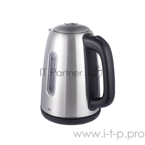 Чайник BQ KT1822SW Сталь-ЧерныйМощность 2200Вт, Максимальный объем 1.7л, Нержавеющая сталь, Съемный фильтр от накипи, Индикатор уровня воды, Индикатор включения, Автоотключение, Вращение на подставке 360 градусов, Кнопка открытии крышки, Напряжение 2