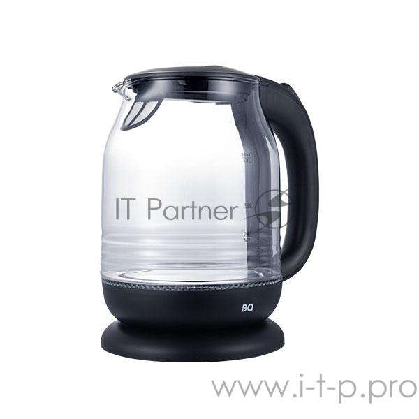 Чайник BQ KT1833G Черный-СтальМощность 2200Вт, Максимальный объем 1.7л, Жаропрочное стекло, Фильтр от накипи, Индикатор уровня воды, Индикатор включения, Автоотключение, Вращение на подставке 360 градусов, Кнопка открытии крышки,Внутренняя подсветка,