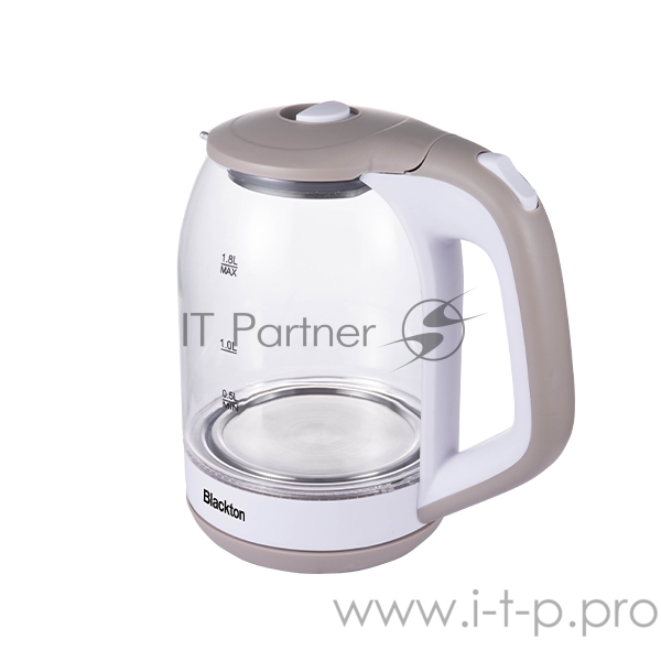 Чайник Blackton Bt KT1823G Белый-БежевыйМощность1500Вт, Максимальный объем 1.8л, Материал корпуса Жаропрочное стекло, Индикатор включения, Отключение при закипании, Отключение при снятии, Отключение при отсутствии воды, Отсек для хранения электрошнур