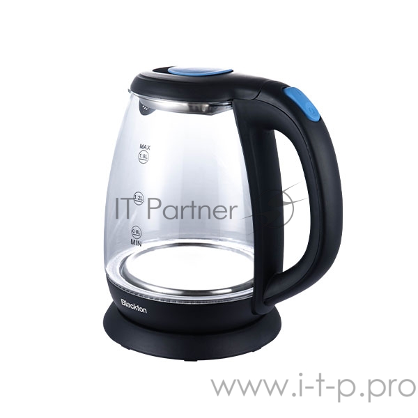 Чайник Blackton Bt KT1824G Черный-СинийМощность1500Вт, Максимальный объем 1.8л, Материал корпуса Жаропрочное стекло, Индикатор включения, Отключение при закипании, Отключение при снятии, Отключение при отсутствии воды, Отсек для хранения электрошнура