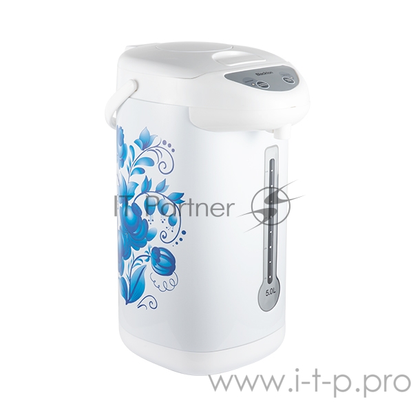 Термопот Blackton Bt TP533 ГжельОбщий объем 5л, Автоматическое поддержание температуры, Повторное кипячение, 3 способа подачи воды, Защита от включения без воды, Защита от перегрева, Блокировка крышки,Материал внутренней камеры нержавеющая сталь, Мощ