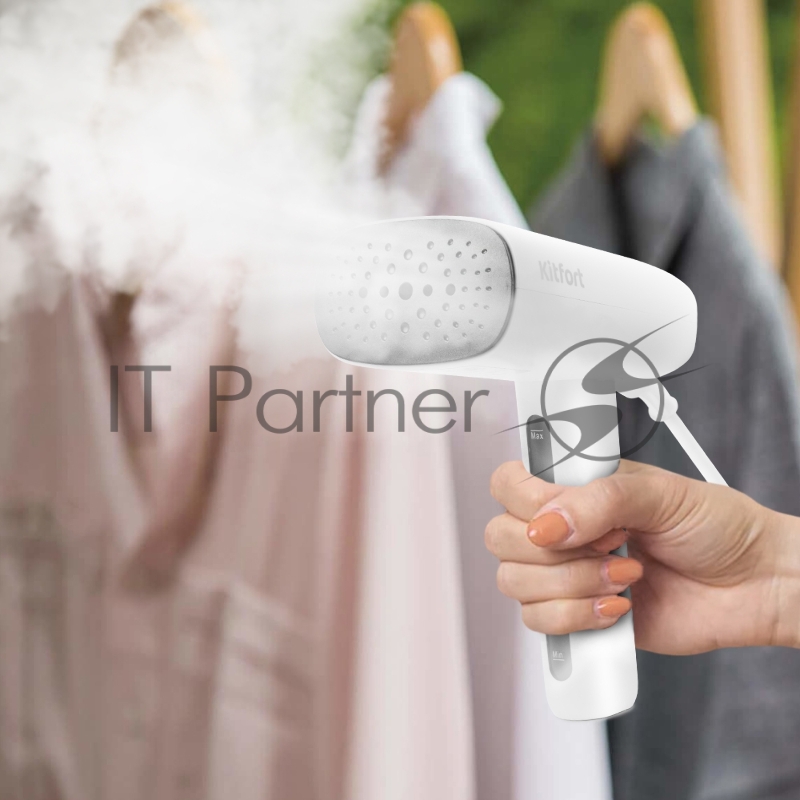 Ручной отпариватель Kitfort Мощность 800 Вт.Подача пара 20 ± 5 г/мин.Ёмкость бойлера 0,11 л.