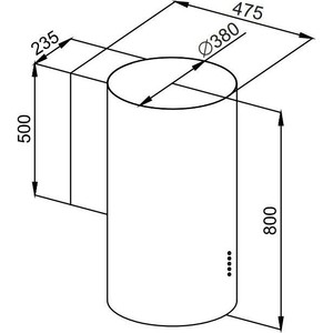 Вытяжка каминная Maunfeld Lee Wall 39 нержавеющая сталь управление: кнопочное (1 мотор)