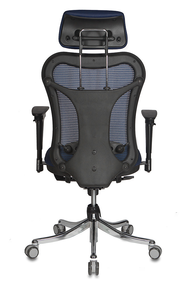 Кресло руководителя Бюрократ CH-999ASX/BL/TW-10N спинка сетка синий сиденье темно-синий TW-10N крестовина хром