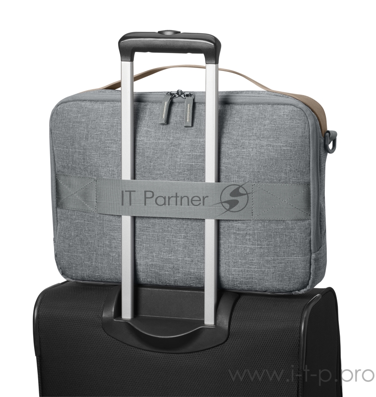 Сумка для ноутбука 15 HP RENEW Topload серый/коричневый пластик (1A213AA)