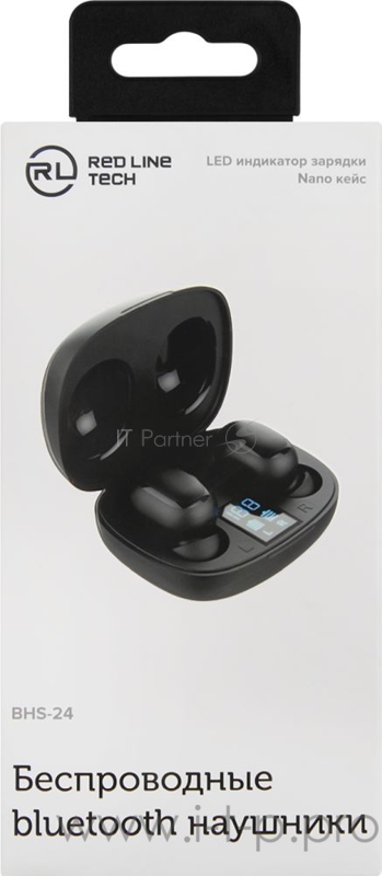 Гарнитура вкладыши Redline BHS-24 черный беспроводные bluetooth в ушной раковине (УТ000019182)