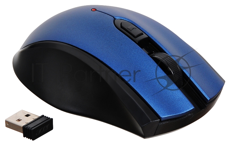 Мышь Acer OMR031 черный/синий оптическая (1600dpi) беспроводная USB (3but)