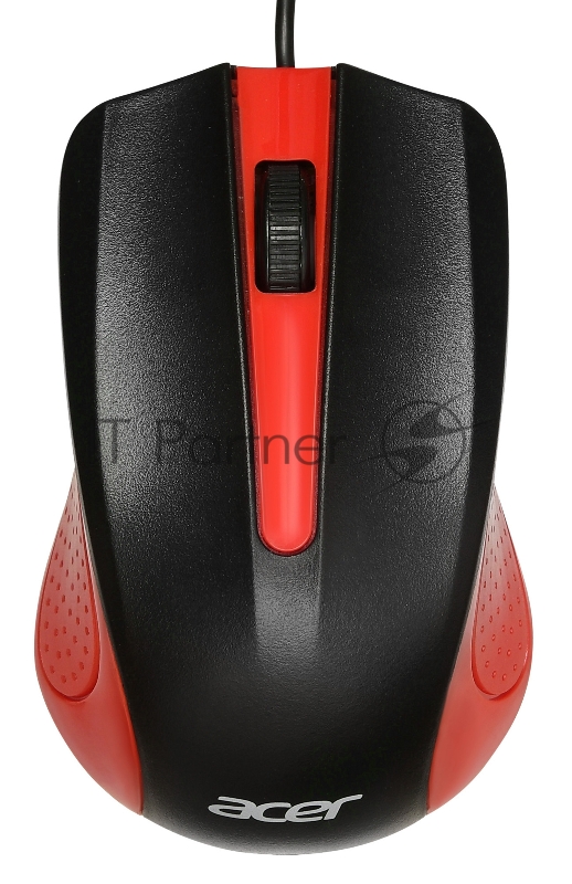 Мышь Acer OMW012 черный/красный оптическая (1200dpi) USB (2but)