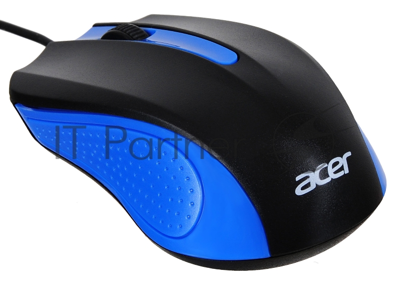 Мышь Acer OMW011 черный/синий оптическая (1200dpi) USB (2but)