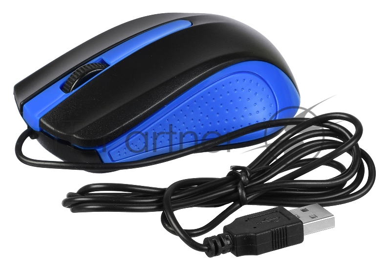 Мышь Acer OMW011 черный/синий оптическая (1200dpi) USB (2but)