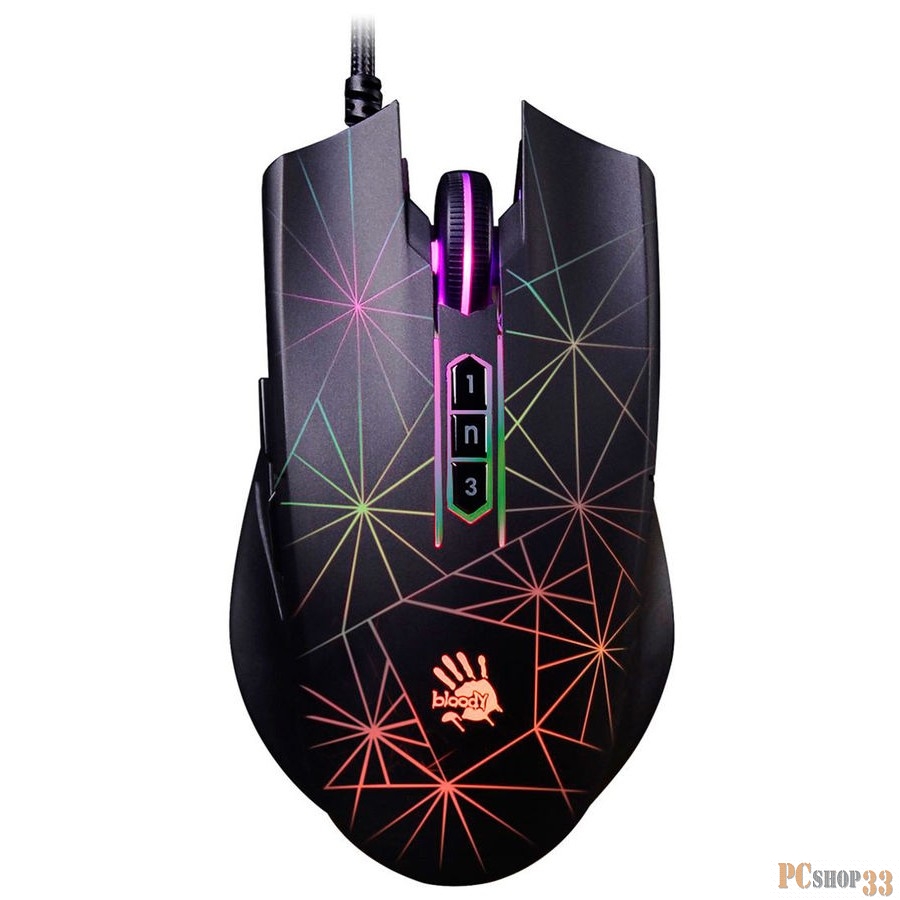 Мышь A4 Bloody P81s Starlight рисунок оптическая (8000dpi) USB (8but)