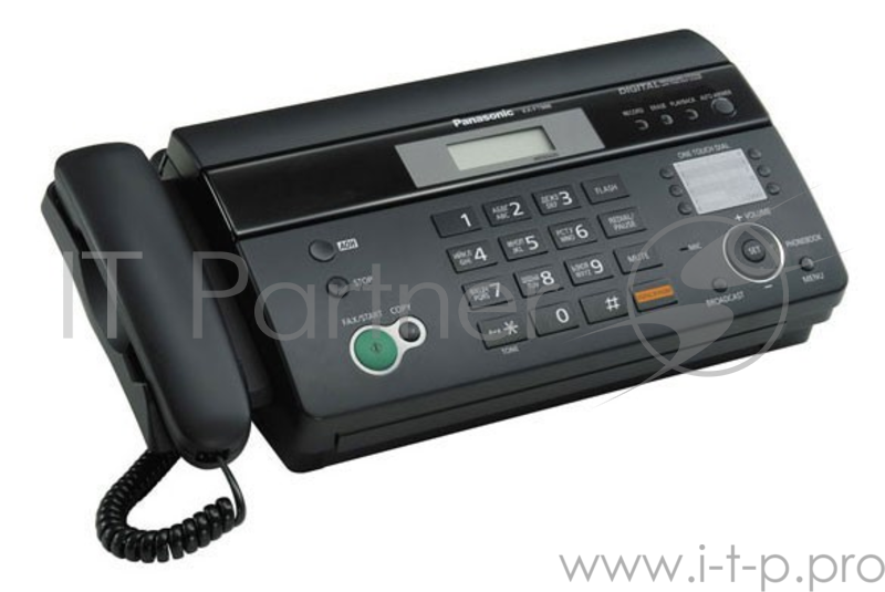 Факс Panasonic KX-FT988RU-B (черный) {термобумага, АОН, обрезка, автотв., спикер., память 100 ном.}