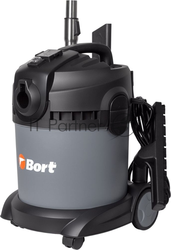 Строительный пылесос Bort BAX-1520-Smart Clean 1400Вт (уборка: сухая/влажная) серый