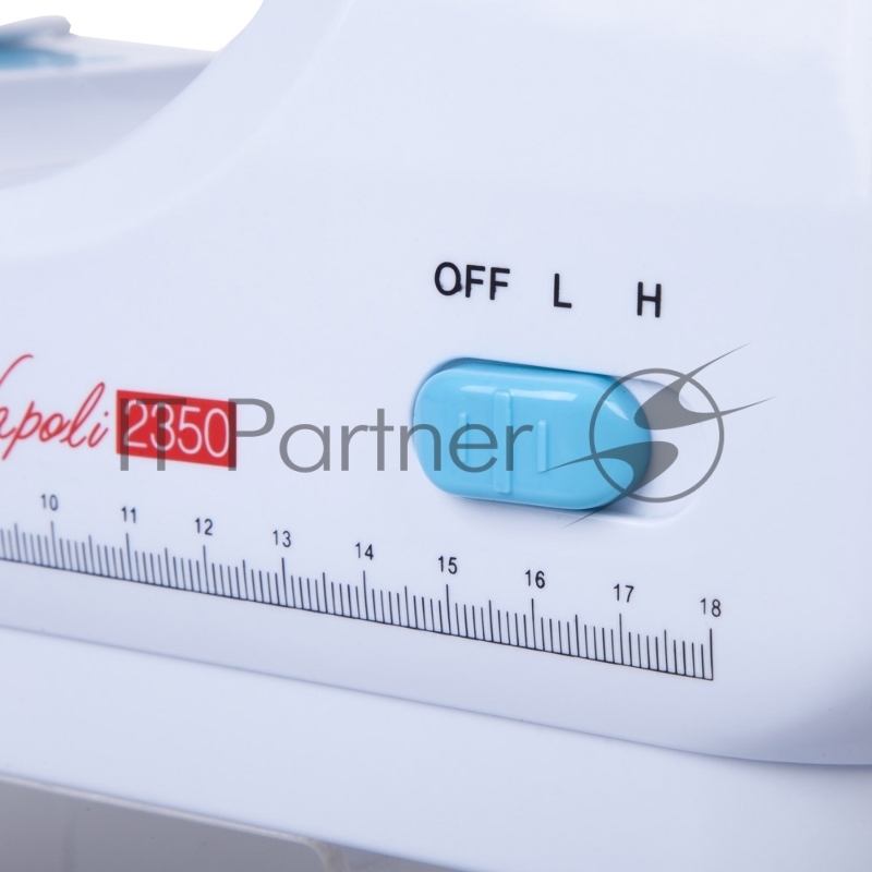 Швейная машина VLK Napoli 2350, белый, 12 видов строчки, две скорости шитья, обработка петли для пуговиц, LED-подсветка, 6 шт/уп