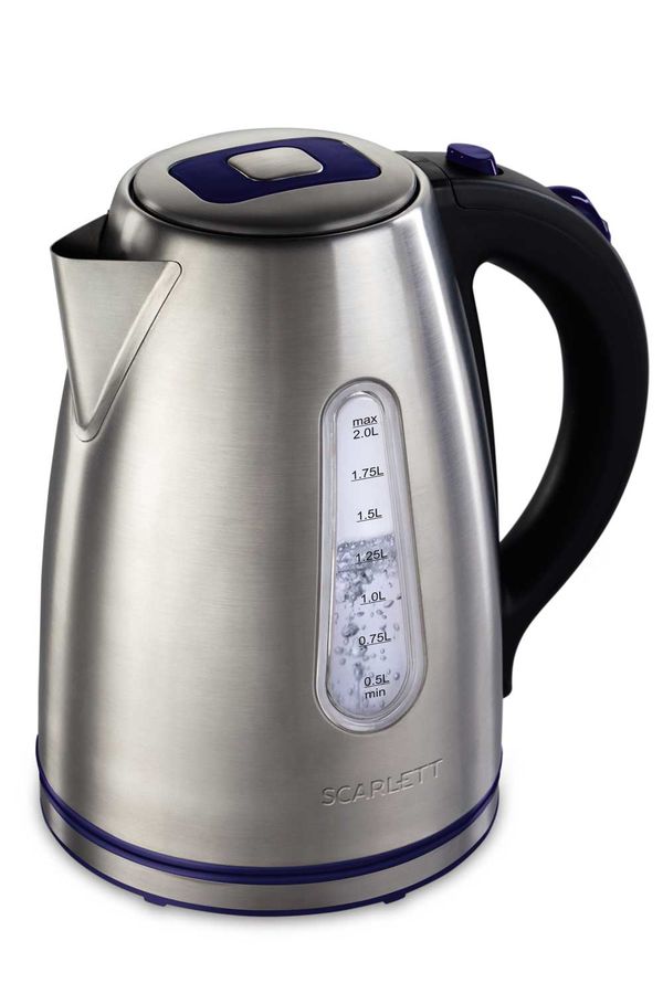 Чайник электрический Scarlett SC - EK21S57 серебристый/черный