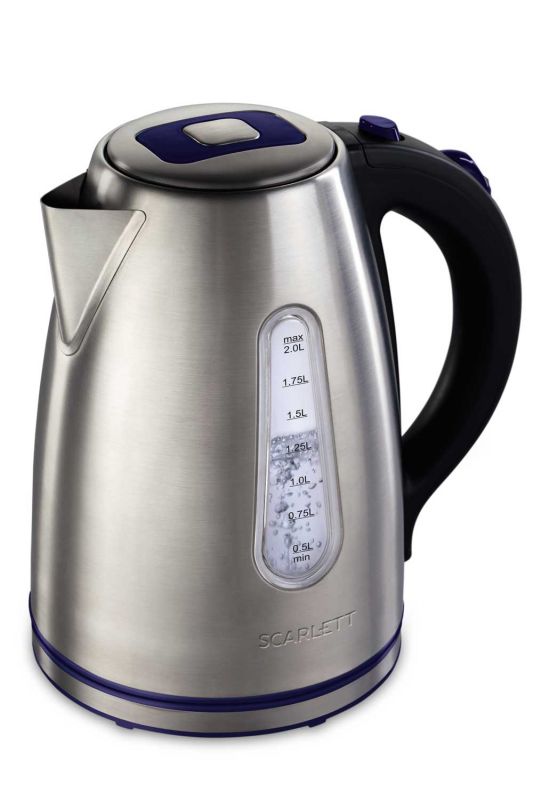 Чайник электрический Scarlett SC - EK21S57 серебристый/черный