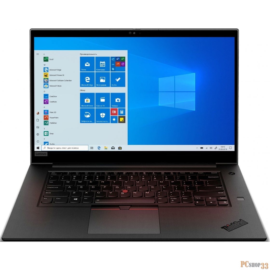 Ноутбук Lenovo P1 3rd Gen 15.6 UHD (3840x2160) WVA 600 nit HDR Dolby Vision/ i9-10885H/ 1 x 32GB DDR4 2933MHz/ 1TB M.2 PCI-e SSD/ -/ Quadro T2000 4GB GDDR6 128 bit MAX-Q 35W/ No ODD/ Non-WWAN, not upgradable/ FPR/ IR + 720p/ backlit/ -/ 80Wh 4 cell i