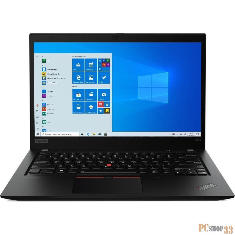 Ноутбук Lenovo ThinkPad T14s G1 T Core i5 10210U/16Gb/SSD512Gb/Intel UHD Graphics/14/FHD (1920x1080)/4G/Windows 10 Professional/black/WiFi/BT/Cam
