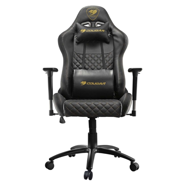 Кресло геймерское Cougar Rampart black (эко-кожа, регулируемый угол наклона, механизм качания)