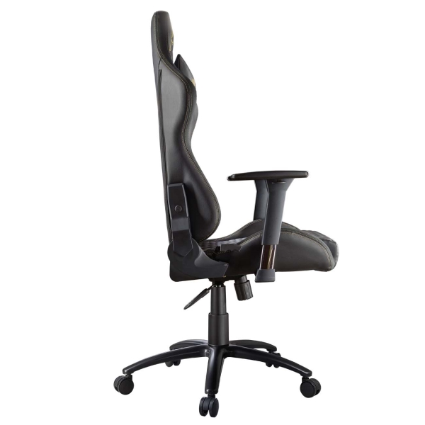 Кресло геймерское Cougar Rampart black (эко-кожа, регулируемый угол наклона, механизм качания)