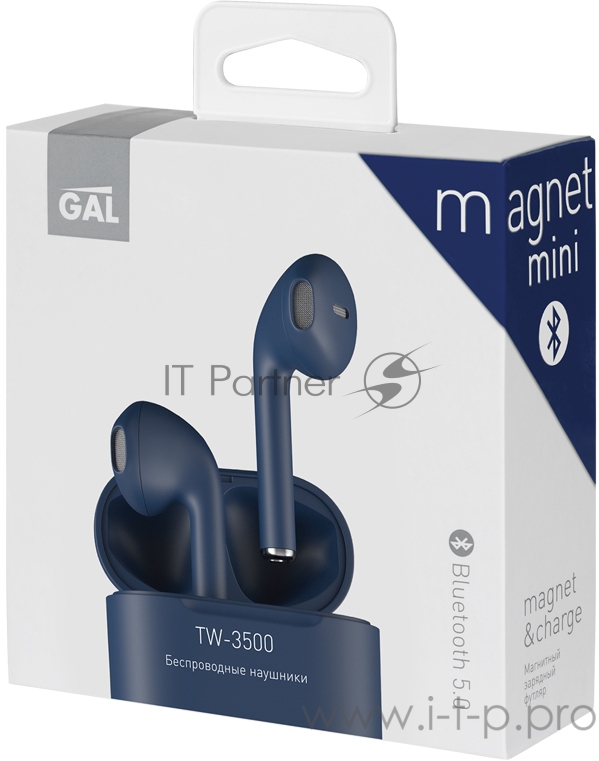 Наушники Наушники беспроводные GAL TW-3500, цвет темно-синий матовый