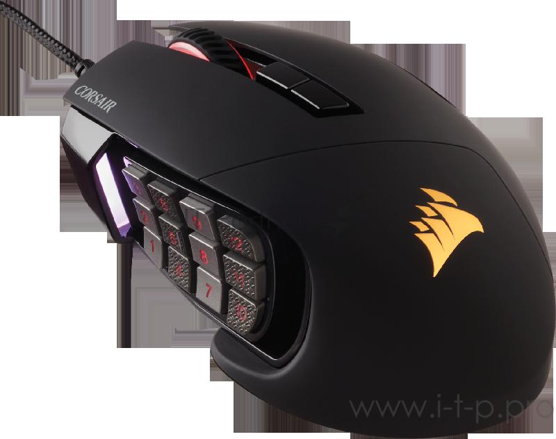 Игровая мышь Corsair Gaming™ SCIMITAR RGB ELITE, MOBA/MMO Gaming Mouse, Black, Backlit RGB LED, 18000 DPI, Optical (EU version) Игровая мышь Corsair Gaming™ SCIMITAR RGB ELITE, MOBA/MMO Gaming Mouse, Black, Backlit RGB LED, 18000 DPI, Optical (EU ver