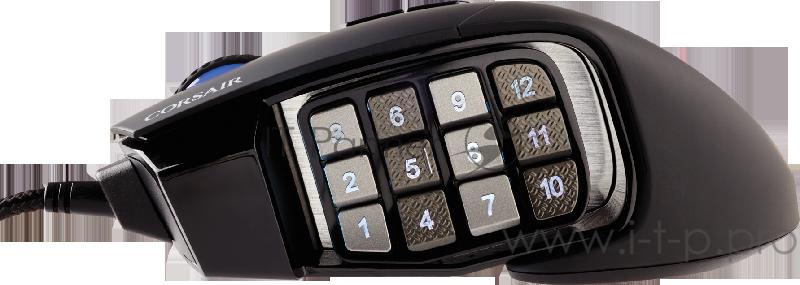 Игровая мышь Corsair Gaming™ SCIMITAR RGB ELITE, MOBA/MMO Gaming Mouse, Black, Backlit RGB LED, 18000 DPI, Optical (EU version) Игровая мышь Corsair Gaming™ SCIMITAR RGB ELITE, MOBA/MMO Gaming Mouse, Black, Backlit RGB LED, 18000 DPI, Optical (EU ver