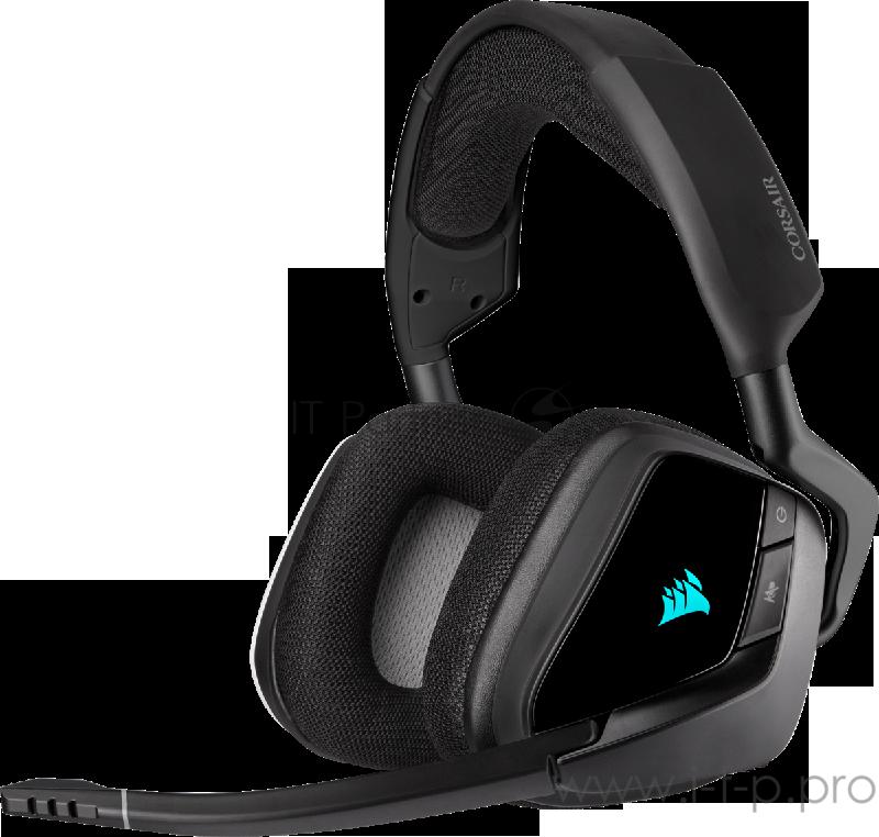 Игровая гарнитура Corsair Gaming™ VOID RGB ELITE Wireless Premium Gaming Headset with 7.1 Surround Sound, Carbon Игровая гарнитура Corsair Gaming™ VOID RGB ELITE Wireless Premium Gaming Headset with 7.1 Surround Sound, Carbon