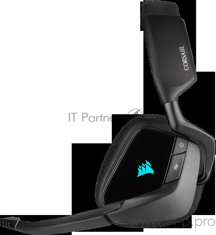 Игровая гарнитура Corsair Gaming™ VOID RGB ELITE Wireless Premium Gaming Headset with 7.1 Surround Sound, Carbon Игровая гарнитура Corsair Gaming™ VOID RGB ELITE Wireless Premium Gaming Headset with 7.1 Surround Sound, Carbon