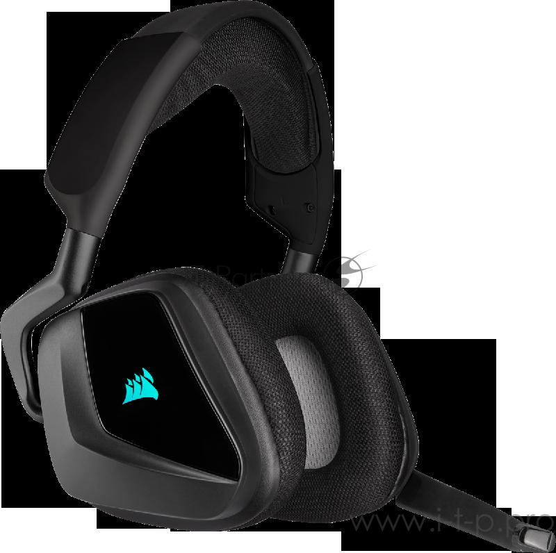Игровая гарнитура Corsair Gaming™ VOID RGB ELITE Wireless Premium Gaming Headset with 7.1 Surround Sound, Carbon Игровая гарнитура Corsair Gaming™ VOID RGB ELITE Wireless Premium Gaming Headset with 7.1 Surround Sound, Carbon