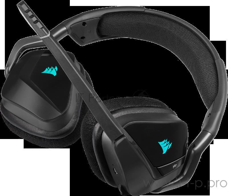Игровая гарнитура Corsair Gaming™ VOID RGB ELITE Wireless Premium Gaming Headset with 7.1 Surround Sound, Carbon Игровая гарнитура Corsair Gaming™ VOID RGB ELITE Wireless Premium Gaming Headset with 7.1 Surround Sound, Carbon