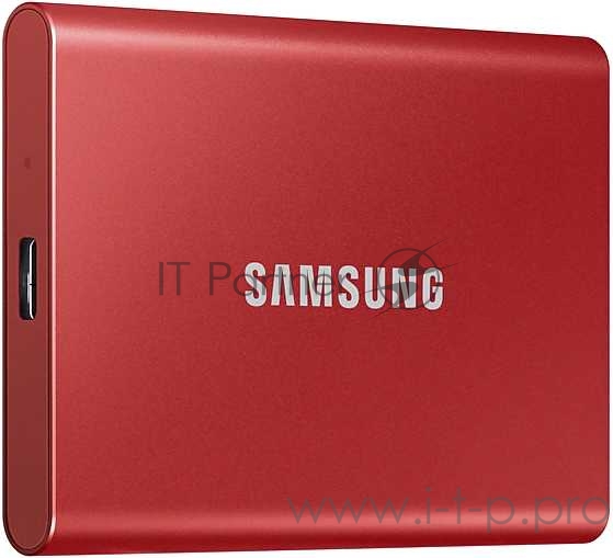 Твердотельный накопитель Samsung SSD 500GB T7 Touch, USB Type-C, R/W 1000/1050MB/s, Red