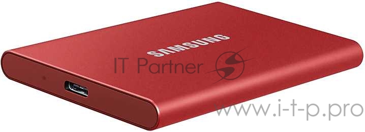 Твердотельный накопитель Samsung SSD 500GB T7 Touch, USB Type-C, R/W 1000/1050MB/s, Red