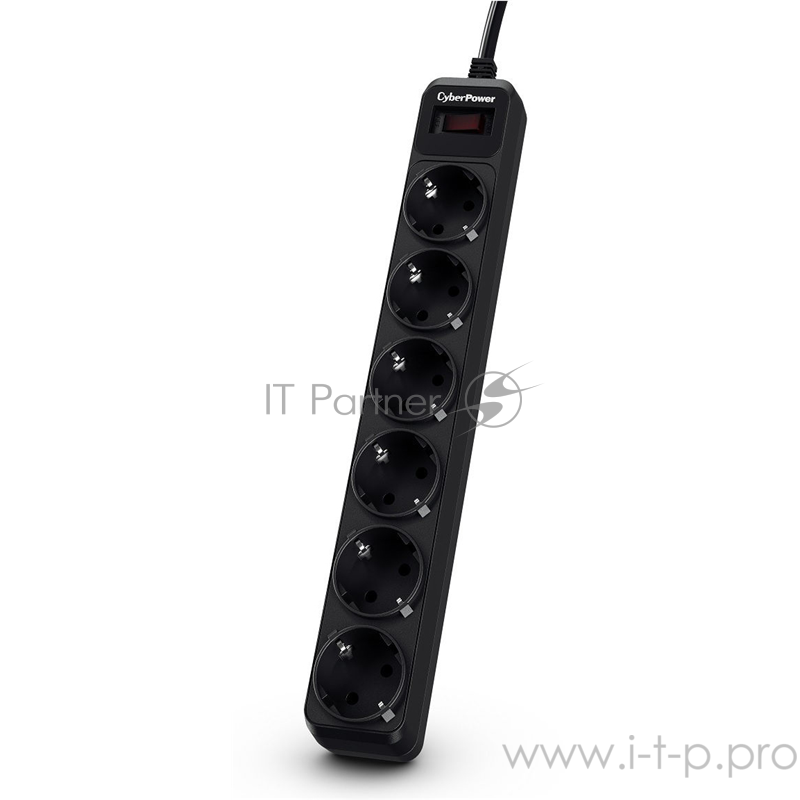 Сетевой фильтр Surge protector CyberPower B0620SB0-DE 1.8m, 6 outlet, 350 joules, 10A, black